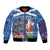 Santa Claus Thistle Scottish Christmas Bomber Jacket Tartan Pattern - Wonder Print Shop