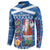 Santa Claus Thistle Scottish Christmas Button Sweatshirt Tartan Pattern - Wonder Print Shop