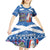 Santa Claus Thistle Scottish Christmas Kid Short Sleeve Dress Tartan Pattern - Wonder Print Shop