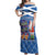 Santa Claus Thistle Scottish Christmas Off Shoulder Maxi Dress Tartan Pattern - Wonder Print Shop