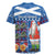 Santa Claus Thistle Scottish Christmas Rugby Jersey Tartan Pattern