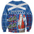 Santa Claus Thistle Scottish Christmas Sweatshirt Tartan Pattern