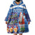 Santa Claus Thistle Scottish Christmas Wearable Blanket Hoodie Tartan Pattern - Wonder Print Shop