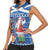 Santa Claus Thistle Scottish Christmas Women Sleeveless Polo Shirt Tartan Pattern