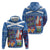 Santa Claus Thistle Scottish Christmas Zip Hoodie Tartan Pattern