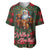 Santa and Higland Cows Scottish Christmas Baseball Jersey Tartan Pattern - Wonder Print Shop