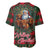 Santa and Higland Cows Scottish Christmas Baseball Jersey Tartan Pattern - Wonder Print Shop