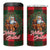 Santa and Higland Cows Scottish Christmas 4 in 1 Can Cooler Tumbler Tartan Pattern - Wonder Print Shop