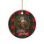 Santa and Higland Cows Scottish Christmas Ceramic Ornament Tartan Pattern - Wonder Print Shop