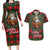 Santa and Higland Cows Scottish Christmas Couples Matching Long Sleeve Bodycon Dress and Hawaiian Shirt Tartan Pattern - Wonder Print Shop