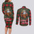 Santa and Higland Cows Scottish Christmas Couples Matching Long Sleeve Bodycon Dress and Long Sleeve Button Shirt Tartan Pattern - Wonder Print Shop