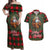 Santa and Higland Cows Scottish Christmas Couples Matching Off Shoulder Maxi Dress and Hawaiian Shirt Tartan Pattern - Wonder Print Shop