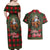 Santa and Higland Cows Scottish Christmas Couples Matching Off Shoulder Maxi Dress and Hawaiian Shirt Tartan Pattern - Wonder Print Shop