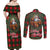 Santa and Higland Cows Scottish Christmas Couples Matching Off Shoulder Maxi Dress and Long Sleeve Button Shirt Tartan Pattern - Wonder Print Shop