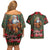 Santa and Higland Cows Scottish Christmas Couples Matching Off Shoulder Short Dress and Hawaiian Shirt Tartan Pattern - Wonder Print Shop