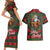 Santa and Higland Cows Scottish Christmas Couples Matching Short Sleeve Bodycon Dress and Hawaiian Shirt Tartan Pattern - Wonder Print Shop