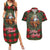 Santa and Higland Cows Scottish Christmas Couples Matching Summer Maxi Dress and Hawaiian Shirt Tartan Pattern - Wonder Print Shop