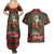 Santa and Higland Cows Scottish Christmas Couples Matching Summer Maxi Dress and Hawaiian Shirt Tartan Pattern - Wonder Print Shop