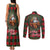 Santa and Higland Cows Scottish Christmas Couples Matching Tank Maxi Dress and Long Sleeve Button Shirt Tartan Pattern - Wonder Print Shop