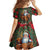 Santa and Higland Cows Scottish Christmas Family Matching Long Sleeve Bodycon Dress and Hawaiian Shirt Tartan Pattern - Wonder Print Shop