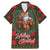 Santa and Higland Cows Scottish Christmas Family Matching Mermaid Dress and Hawaiian Shirt Tartan Pattern - Wonder Print Shop