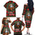 Santa and Higland Cows Scottish Christmas Family Matching Off The Shoulder Long Sleeve Dress and Hawaiian Shirt Tartan Pattern - Wonder Print Shop