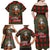 Santa and Higland Cows Scottish Christmas Family Matching Off Shoulder Maxi Dress and Hawaiian Shirt Tartan Pattern - Wonder Print Shop