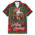 Santa and Higland Cows Scottish Christmas Family Matching Off Shoulder Short Dress and Hawaiian Shirt Tartan Pattern - Wonder Print Shop