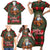 Santa and Higland Cows Scottish Christmas Family Matching Short Sleeve Bodycon Dress and Hawaiian Shirt Tartan Pattern - Wonder Print Shop