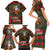 Santa and Higland Cows Scottish Christmas Family Matching Short Sleeve Bodycon Dress and Hawaiian Shirt Tartan Pattern - Wonder Print Shop