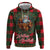 Santa and Higland Cows Scottish Christmas Hoodie Tartan Pattern - Wonder Print Shop