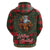 Santa and Higland Cows Scottish Christmas Hoodie Tartan Pattern - Wonder Print Shop