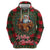 Santa and Higland Cows Scottish Christmas Hoodie Tartan Pattern - Wonder Print Shop