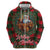 Santa and Higland Cows Scottish Christmas Hoodie Tartan Pattern - Wonder Print Shop