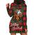 Santa and Higland Cows Scottish Christmas Hoodie Dress Tartan Pattern - Wonder Print Shop