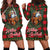 Santa and Higland Cows Scottish Christmas Hoodie Dress Tartan Pattern - Wonder Print Shop