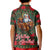 Santa and Higland Cows Scottish Christmas Kid Polo Shirt Tartan Pattern - Wonder Print Shop