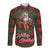 Santa and Higland Cows Scottish Christmas Long Sleeve Button Shirt Tartan Pattern - Wonder Print Shop