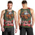 Santa and Higland Cows Scottish Christmas Men Tank Top Tartan Pattern - Wonder Print Shop