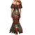 Santa and Higland Cows Scottish Christmas Mermaid Dress Tartan Pattern - Wonder Print Shop