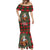 Santa and Higland Cows Scottish Christmas Mermaid Dress Tartan Pattern - Wonder Print Shop