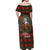 Santa and Higland Cows Scottish Christmas Off Shoulder Maxi Dress Tartan Pattern - Wonder Print Shop