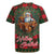 Santa and Higland Cows Scottish Christmas Rugby Jersey Tartan Pattern - Wonder Print Shop