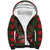 Santa and Higland Cows Scottish Christmas Sherpa Hoodie Tartan Pattern