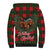 Santa and Higland Cows Scottish Christmas Sherpa Hoodie Tartan Pattern