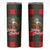 Santa and Higland Cows Scottish Christmas Skinny Tumbler Tartan Pattern - Wonder Print Shop