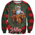 Santa and Higland Cows Scottish Christmas Sweatshirt Tartan Pattern