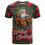 Santa and Higland Cows Scottish Christmas T Shirt Tartan Pattern