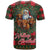 Santa and Higland Cows Scottish Christmas T Shirt Tartan Pattern