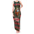 Santa and Higland Cows Scottish Christmas Tank Maxi Dress Tartan Pattern